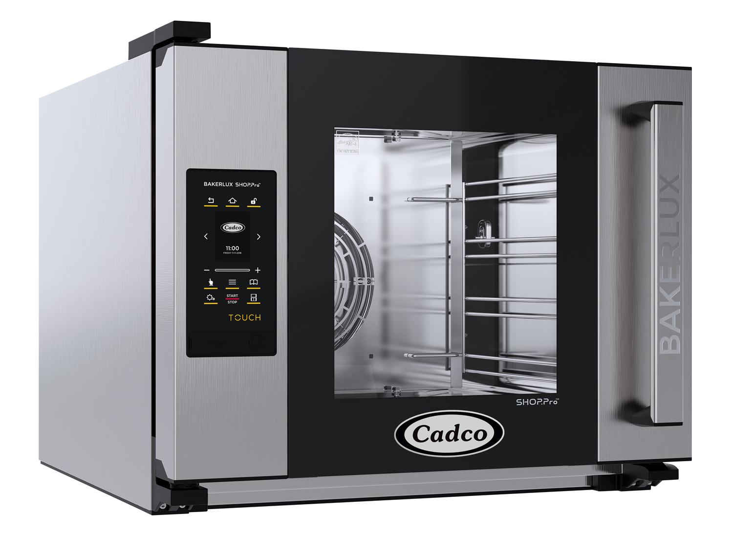Cadco BAKERLUX Half Size Convection Oven, 4 shelf, 220v (With Humidity), LED Panel