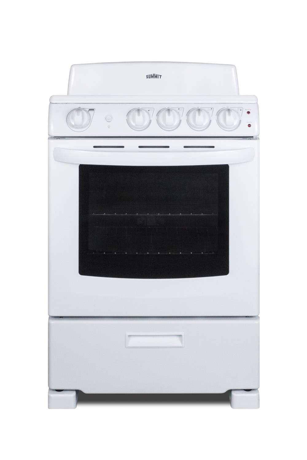 24" Electric Range In White Finish With Coil Burners and Large 2.9 Cu. Ft. Oven