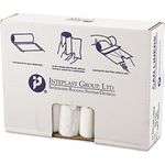Inteplast Group High-Density Can Liner, 33"x 39", 33 Gal, Medium, 10 mic, 500/Carton, Clear