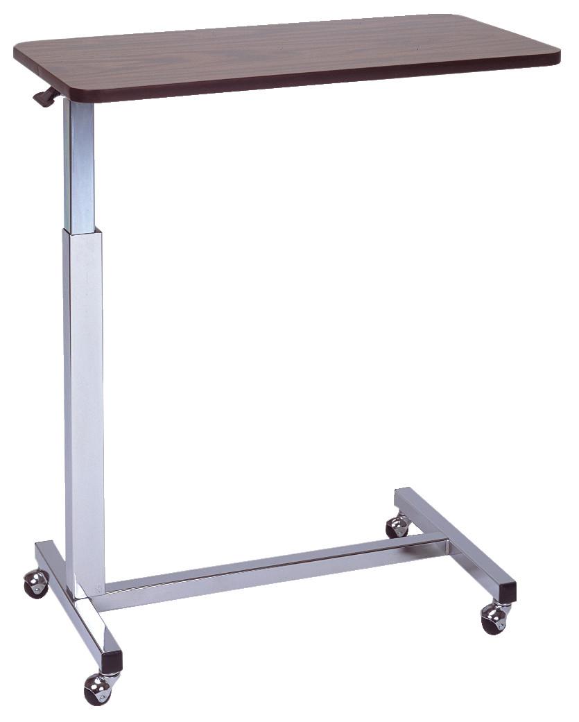 Overbed Table, Walnut Top, Silver Vein Base, Deluxe, H-Base (F9210 ...