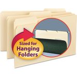Smead Interior File Folders, 1/3 Cut Top Tab, Legal, Manila, 100/Box