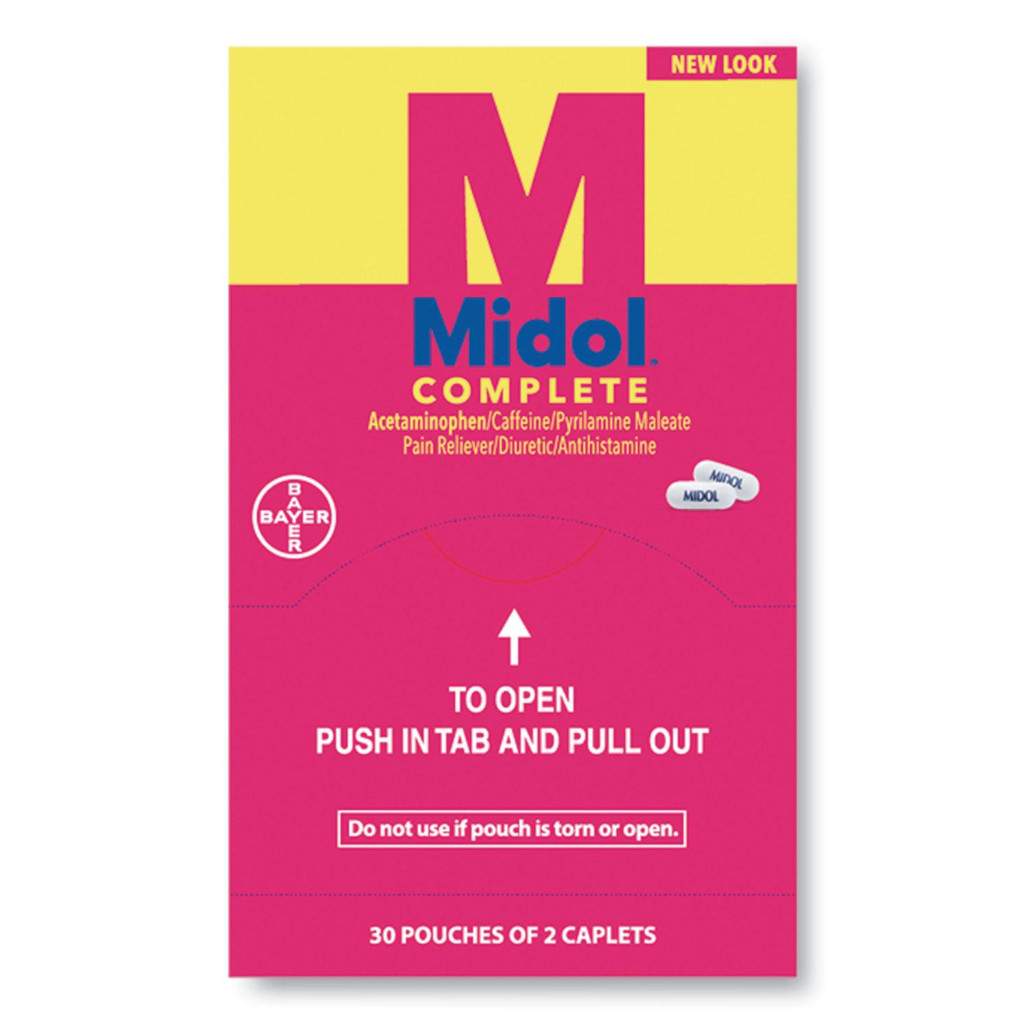Midol® Complete Menstrual Caplets, Two-Pack, 50 Packs/Box (J9133 ...
