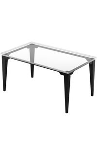 Four-Leg Dining Table Base Assembly, Tapered Leg, Cove Apron, 42"x96"