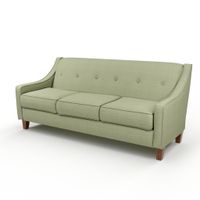 Quick-Ship Vidalia Sofa with Preferred Seat Deck and Button Tufting in Crypton Fabric