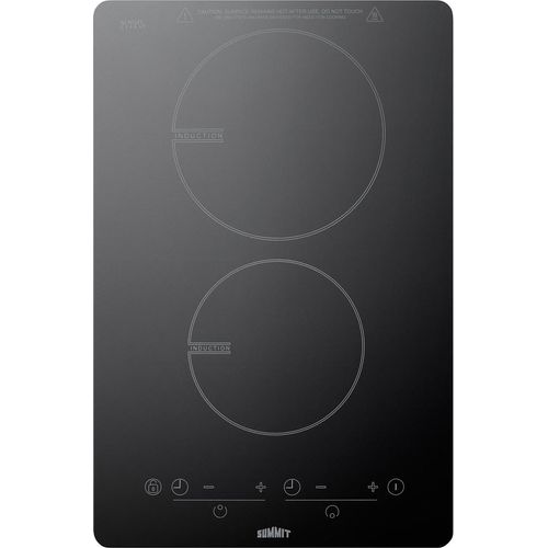 Summit SINC2B120 120V 2-Burner Induction Cooktop