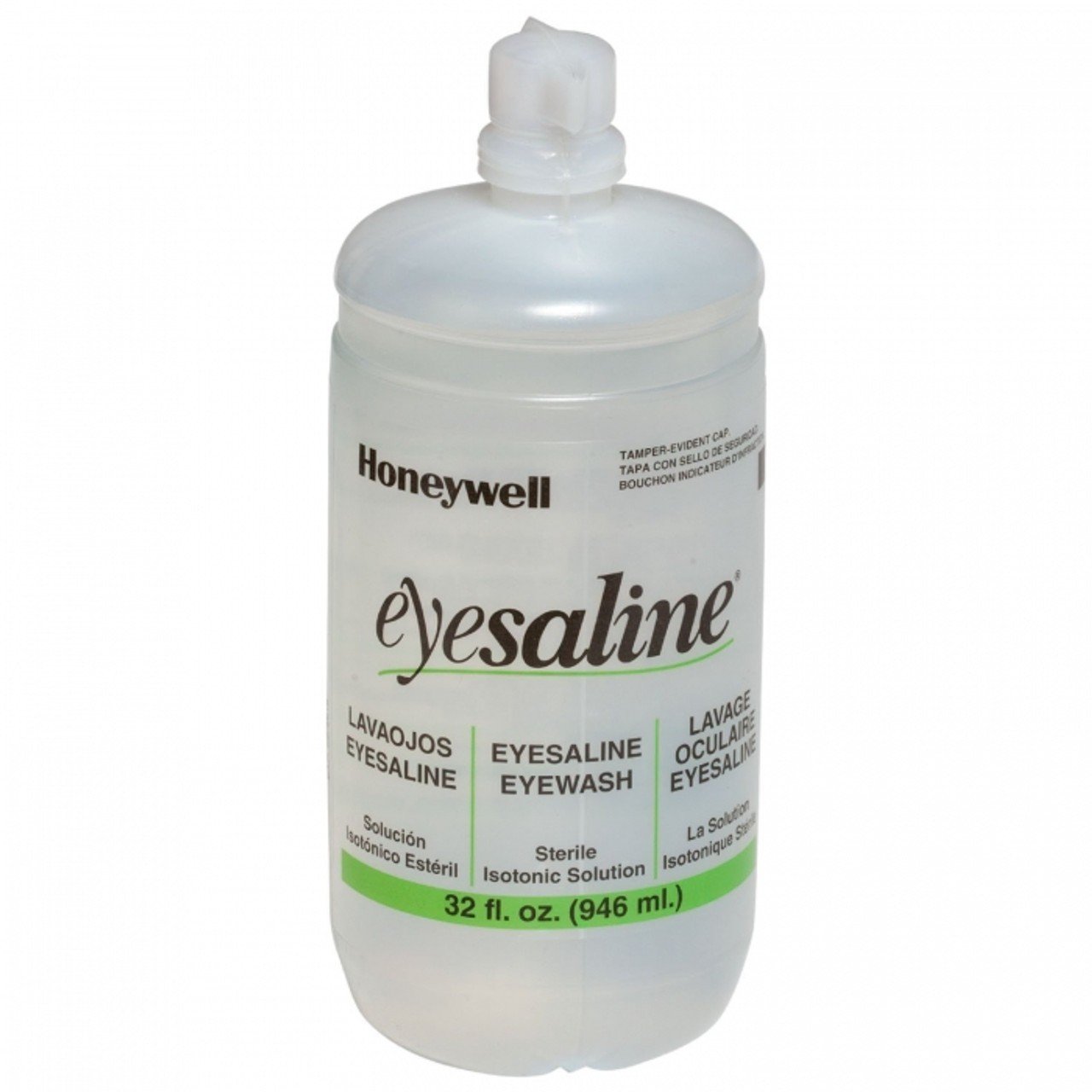 Honeywell Eyesaline Personal Eyewash Bottle, Eye/Face Wash, 32oz. Refill, 2/Pack