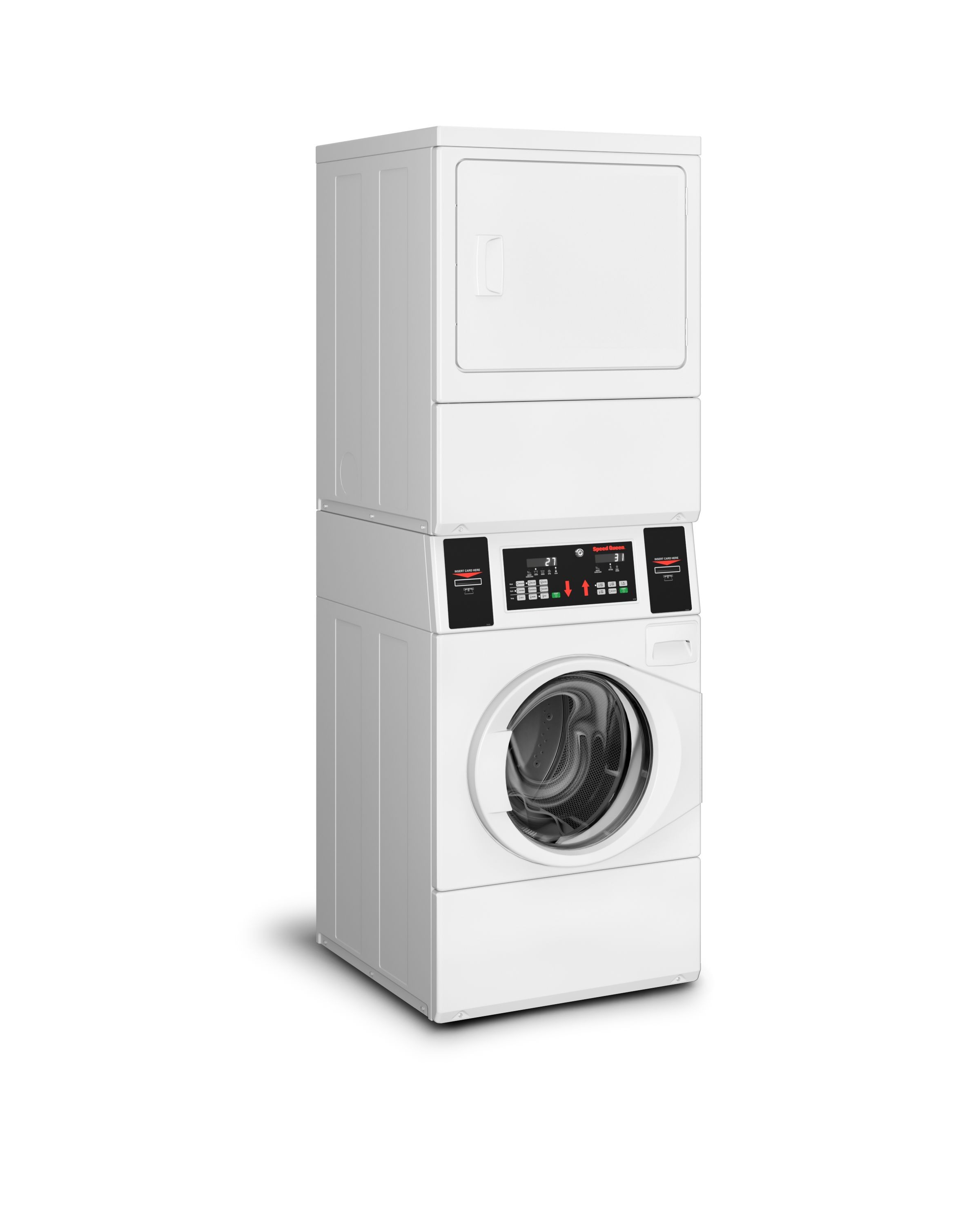 Speed Queen Stackable Combo with 3.42 Cu. Ft. Washer and 7.0 Cu. Ft ...