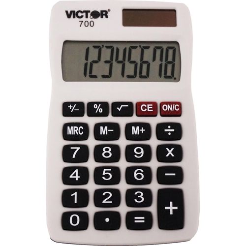 8-Digit Handheld Calculator, Large LCD,2-1/4"x4"x1/4",Gray (GYR72)