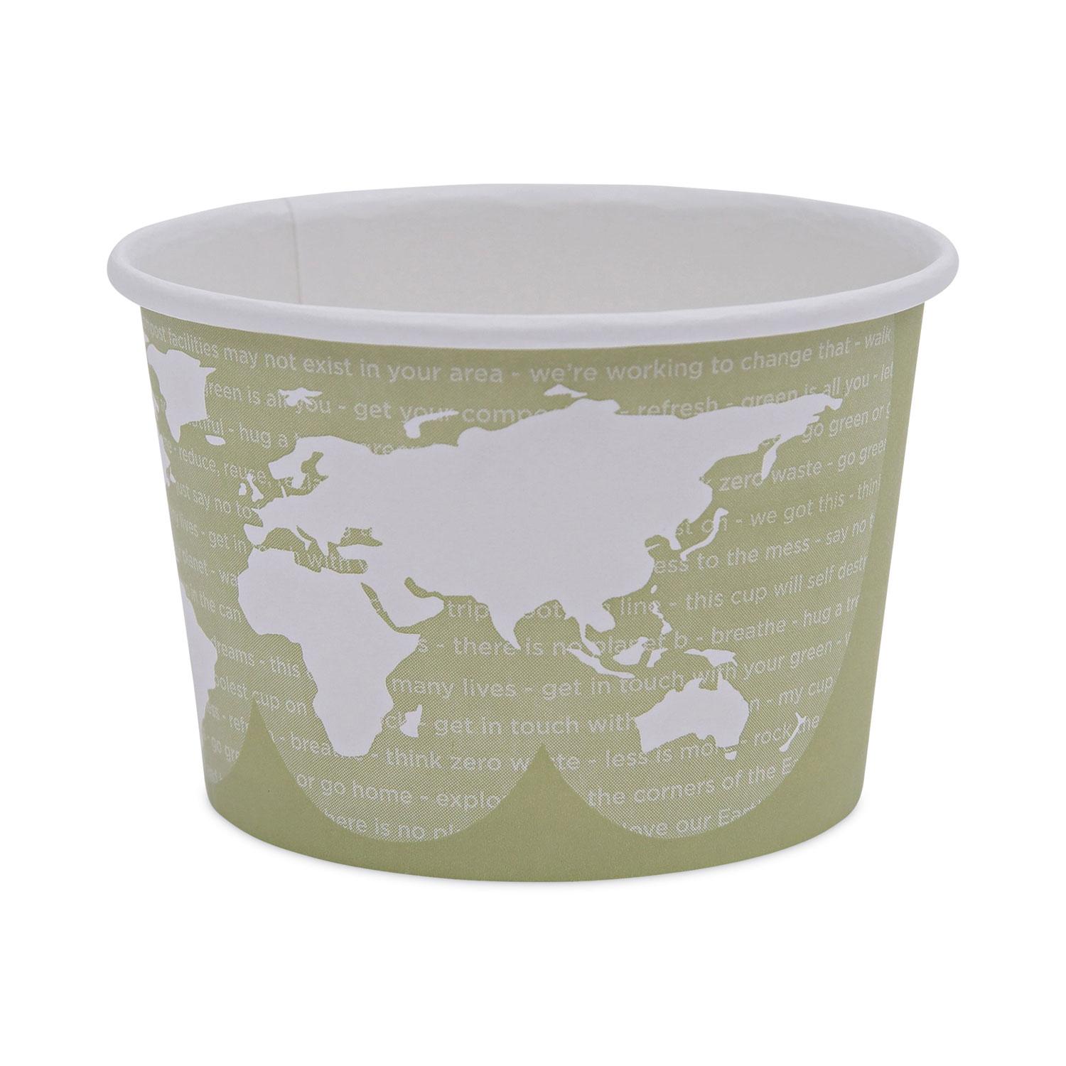 Eco-Products® World Art Renewable & Compostable Food Container - 16oz., 25/PK, 20 PK/CT