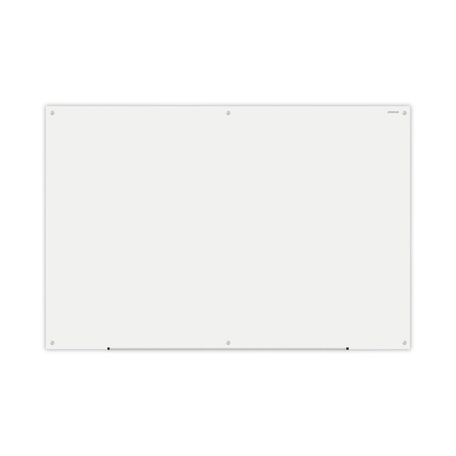 Universal® Frameless Glass Marker Board, 72" x 48", White