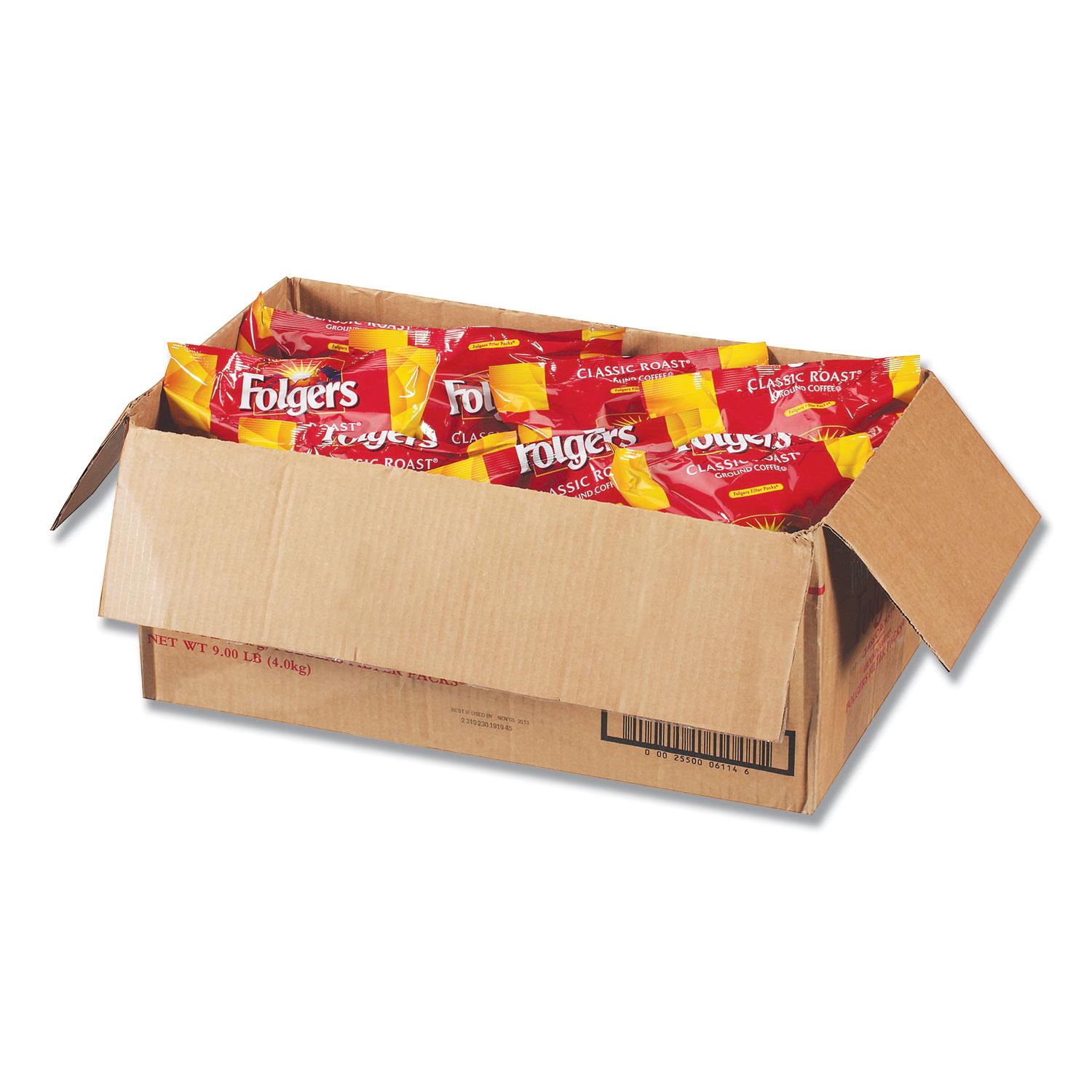 Folgers® Coffee Filter Packs, Classic Roast, .9oz, 160/Carton