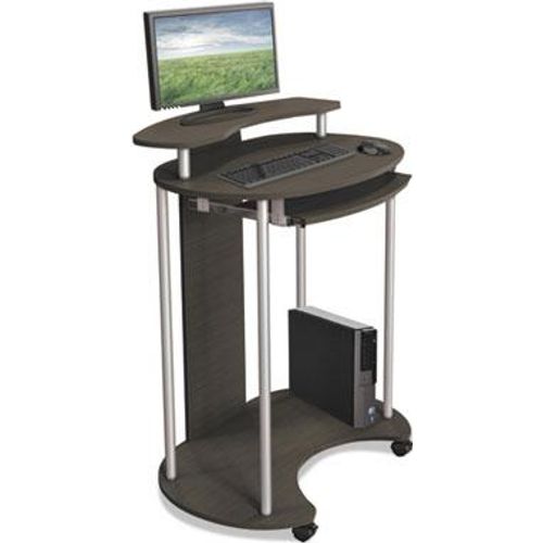 Up-Rite Mobile Standing Workstation, 27 1/2 x 22 1/2 x 45 1/2, Smoked ...