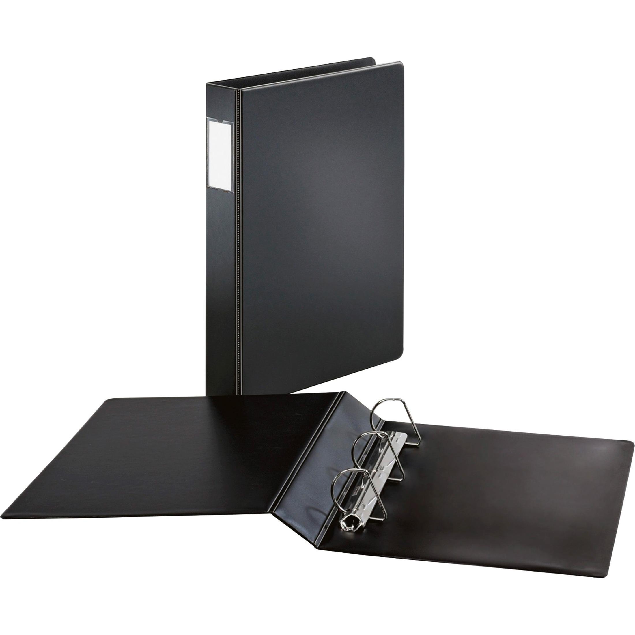 D-Slant Legal Binder, 3 Ring, 2" Capacity, 14"x8-1/2", Black