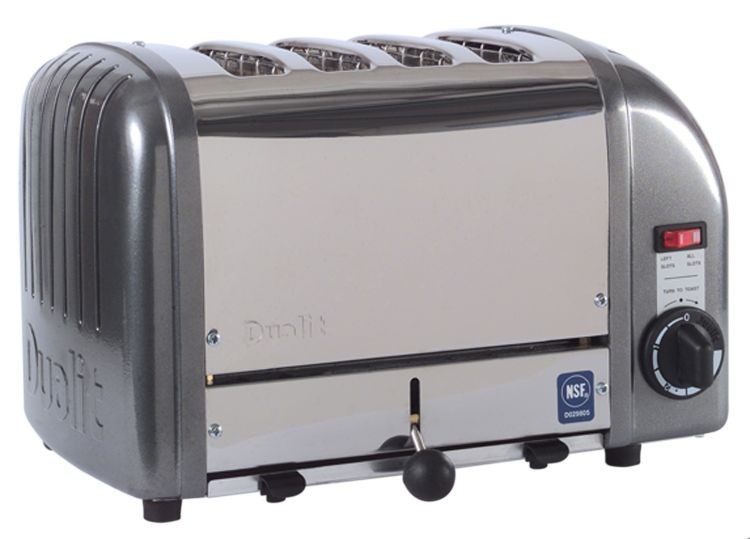 Cadco 4-Slot Toaster with Mica Elements, Polished Aluminum End Panels ...