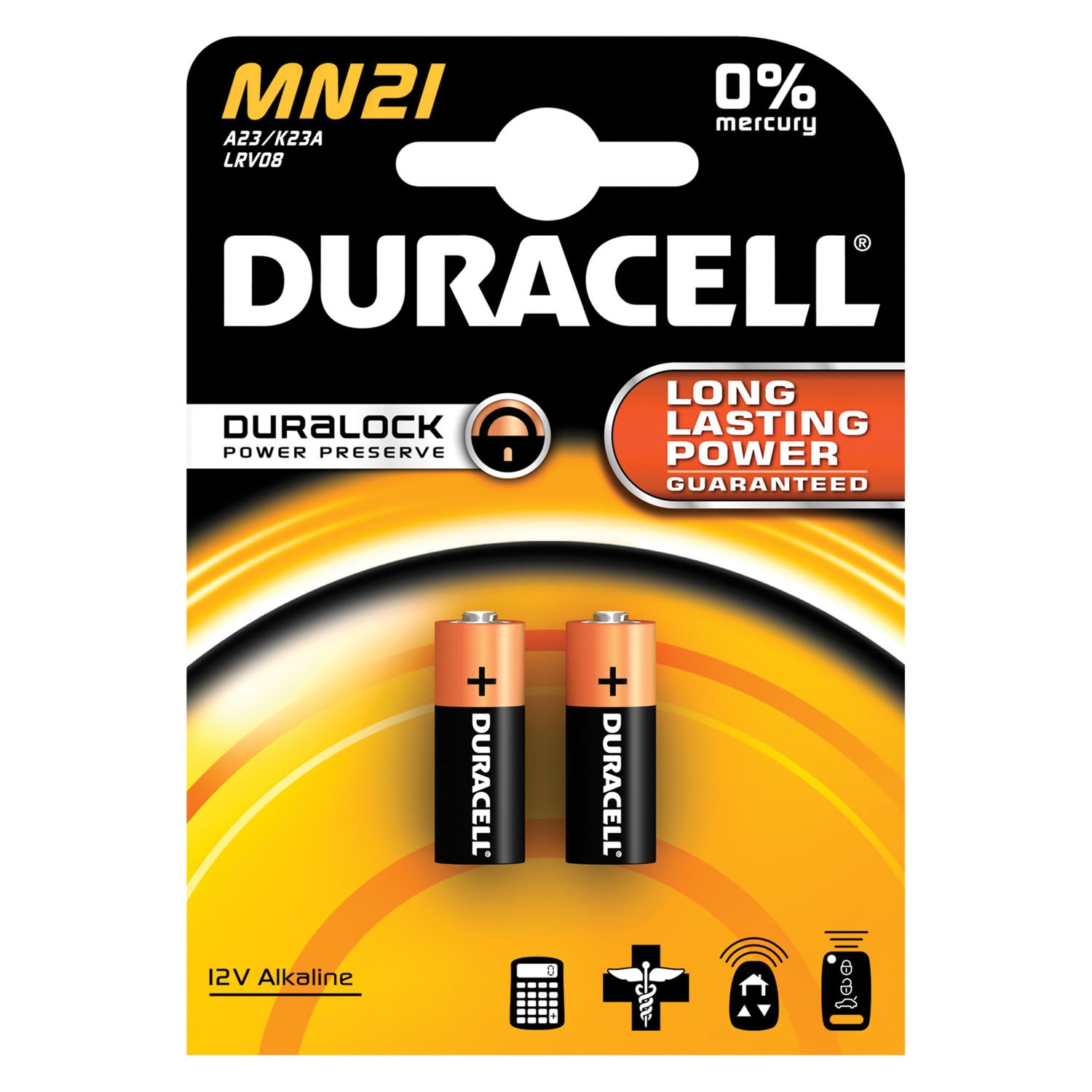 Duracell Copper Top Alkaline 21/23 2pk box of 6 packs