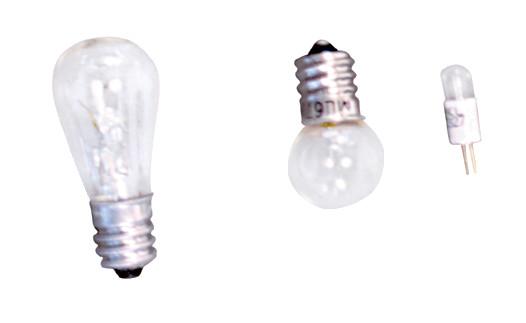 Clear Wall Station Bulb, Candleabra Base 4¼ Watt, 509K, 24V