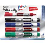 Dry Erase Markers, Low Odor, Chisel Point, 4/ST, AST