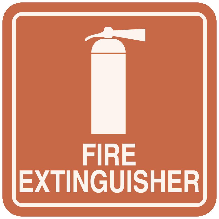 Contemporary General Info Sign, Fire Extinguisher, 5-1/2