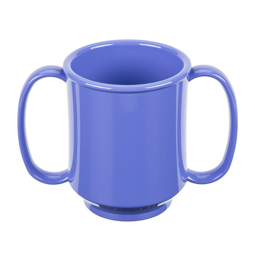 Two Handle 8 oz Tritan Mug, 3 3/4"D - Color: Peacock Blue