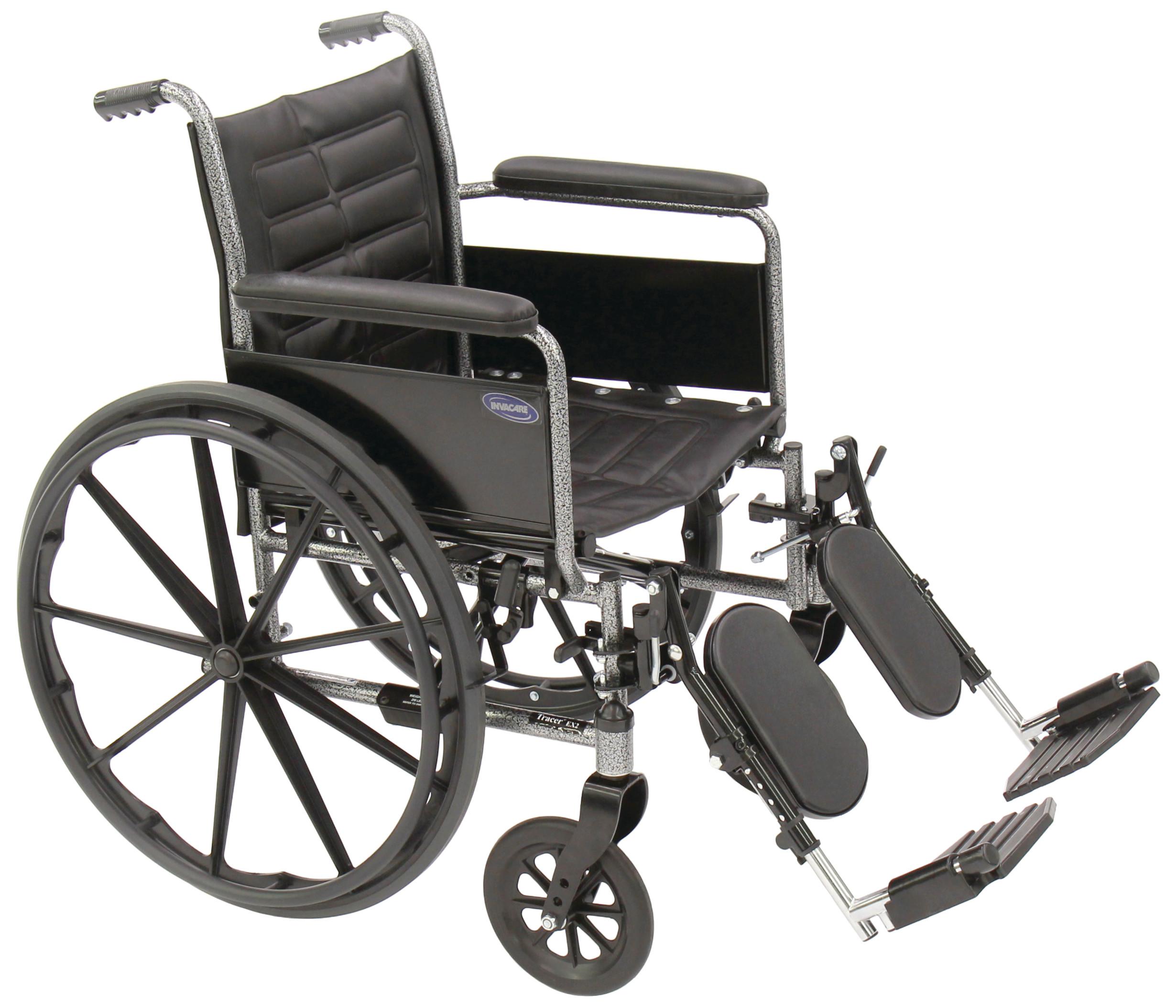 Invacare Tracer EX2 Standard Wheelchair, 20 in W x 18 in D, Permanent ...