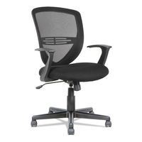 Height Adjustable T-Bar Arms Swivel/Tilt Mesh Task Chair Black/Chrome 