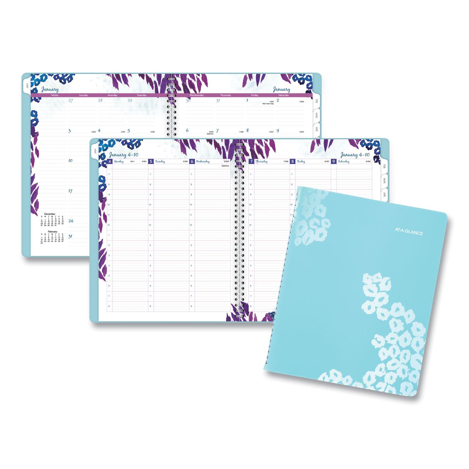 AT-A-GLANCE® Wild Washes Weekly/Monthly Planner, 8 1/2 x 11, Floral, Animal, 2019