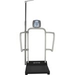 Health o meter Digital Platform Scale with Extra Wide Handrails & Digital Height Rod