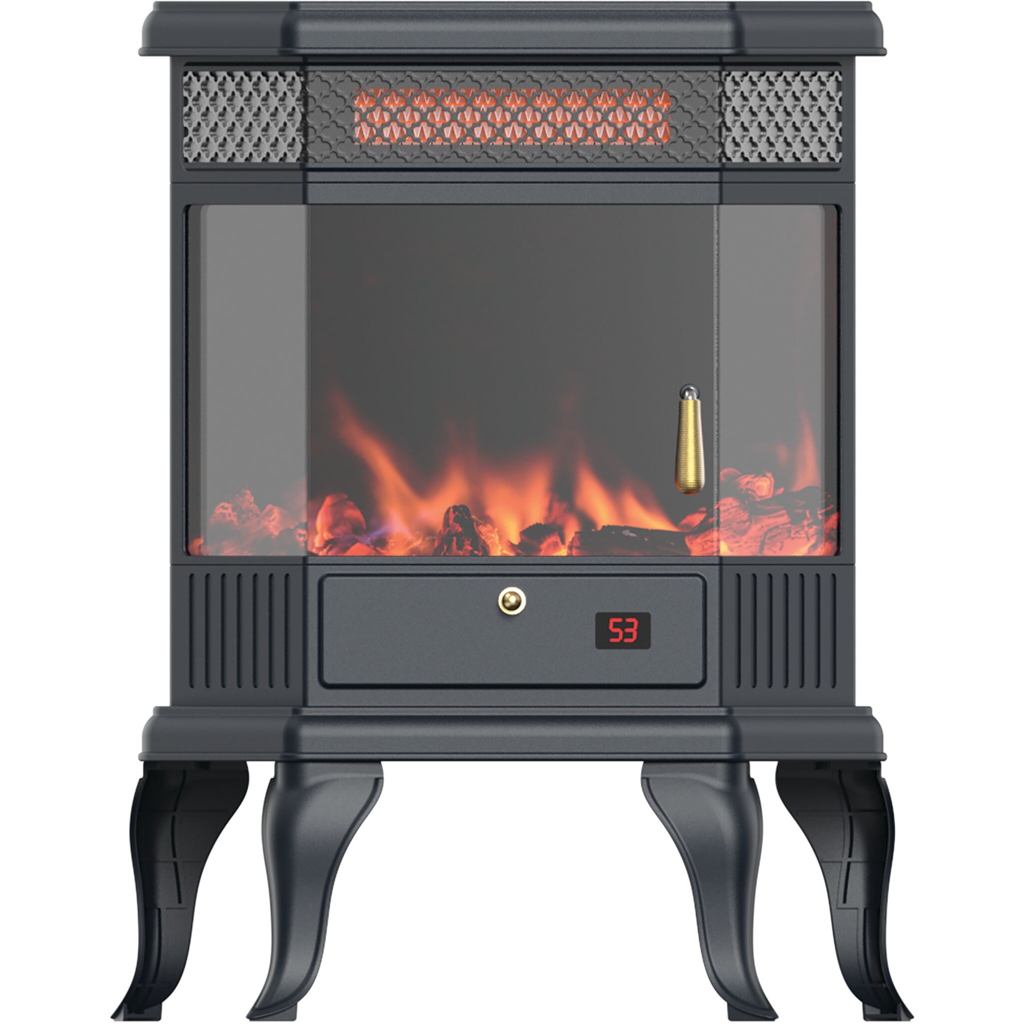 3 Element 3D Top Heater Stove with Fire Burning Crackle Sound