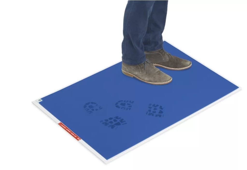 Apache Cleanroom Tacky Mat™ Blue 4 mats per Case 30 sheets per mat 36 in x 46 in