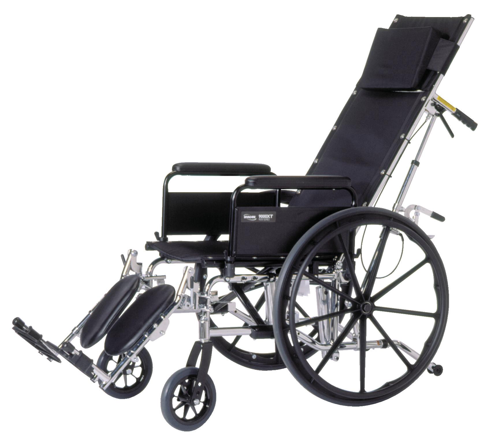 Invacare 9000 XT (9RC) Reclining Wheelchair, 18 in W x 17 in D, Full ...