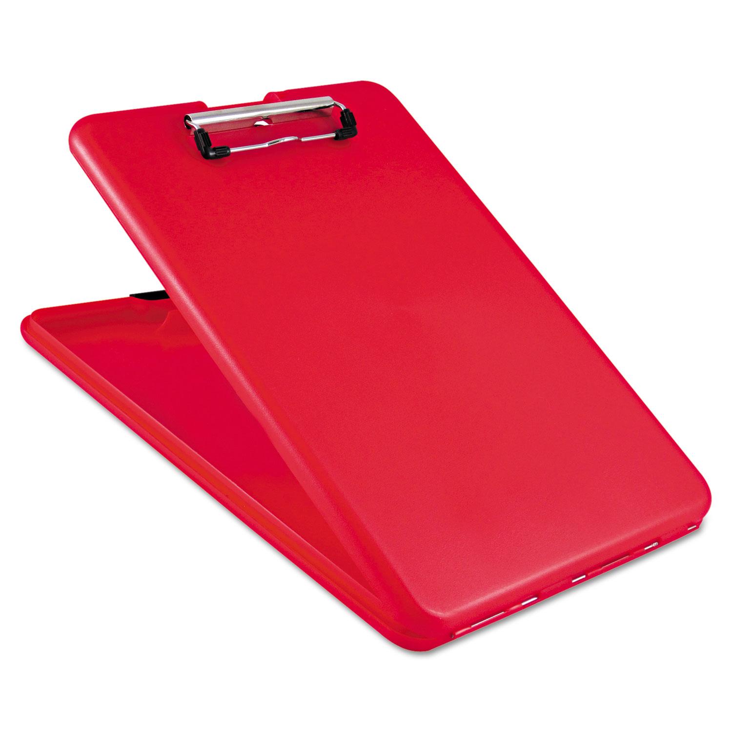 Saunders SlimMate Storage Clipboard, 1/2" Clip Cap, 8 1/2 x 11 Sheets, Red