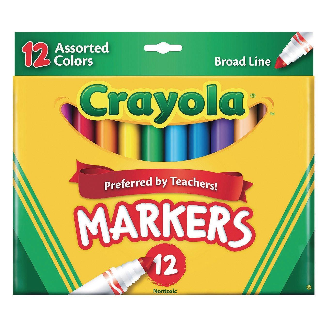 Crayola® Classic Broad Tip Markers (Box of 12)