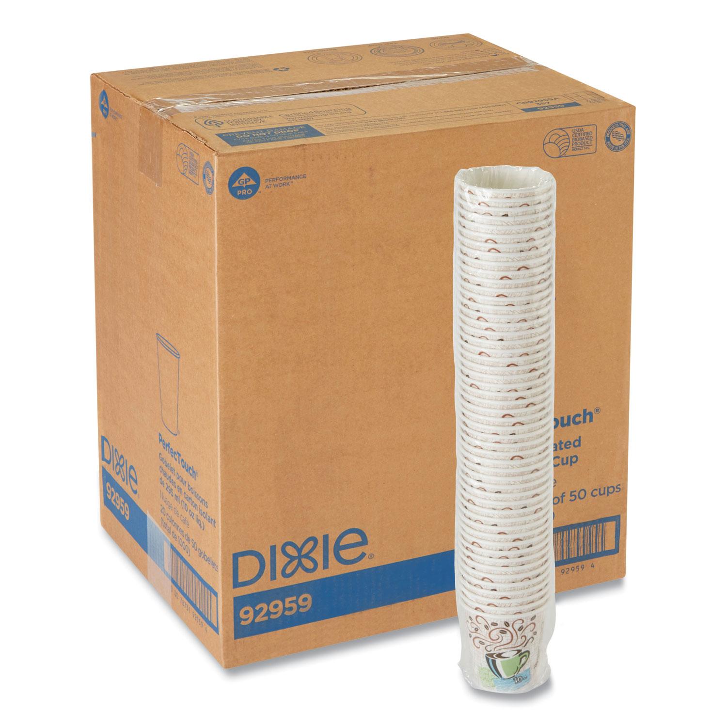 Dixie® Hot Cups, Paper, 10oz, Coffee Dreams Design, 1000/Carton