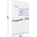Magnetic Dry Erase Tile Board, 38 1/2 x 58, White Surface