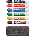 EXPO® Dry Erase Marker & Organizer Kit, Chisel Tip, Assorted, 6/Set