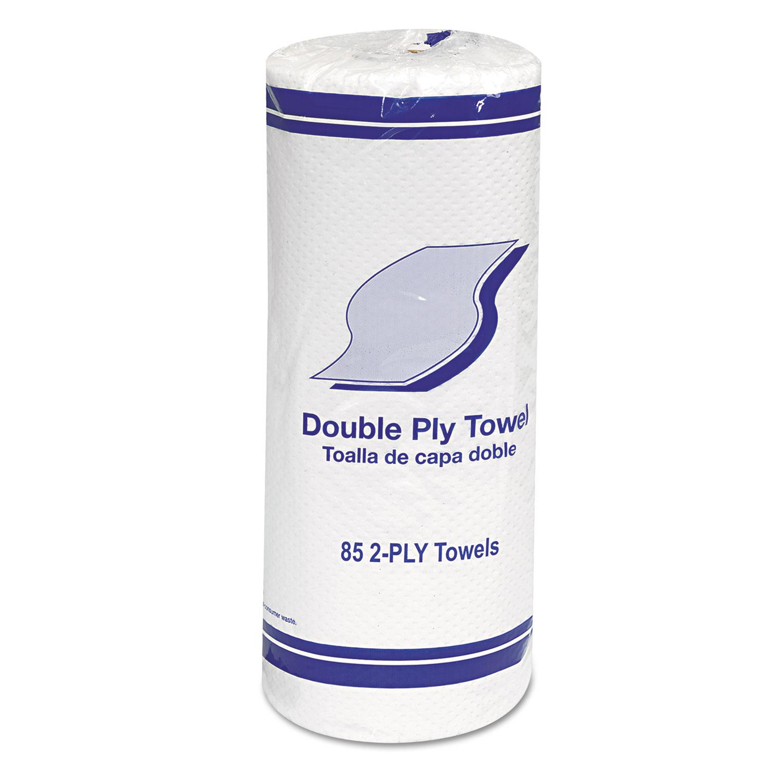 GEN Kitchen Roll Towels, 2-Ply, 11", White, 85/Roll, 30 Rolls/Carton
