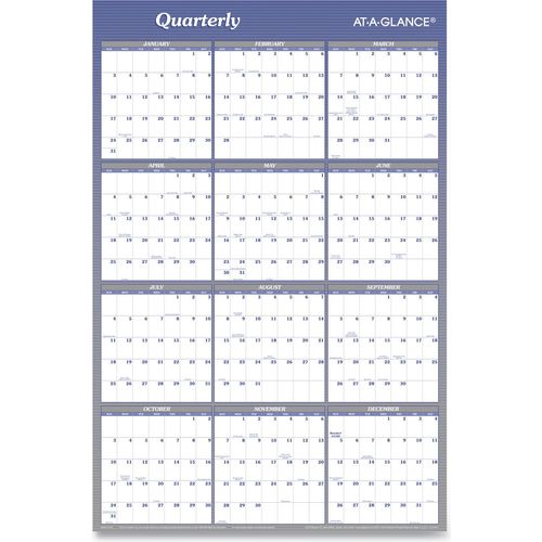 At-a-Glance Wallmates Self-Stick Dry Erase Board - 36x24 Inch Peel & Stick Whiteboard Surface