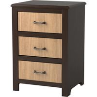 Evanston 3-Drawer Bedside Cabinet with Two-Tone Finish