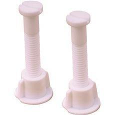 Proplus 5/16 in. x 2-1/4 in. Bag Toilet Seat Bolts Plastic White