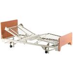 820DLX Adjustable Height Bed, Roll in Low, 36iWx76-80iL, Grid Deck, Laminate Panels, Assist Bars, 450lb Capacity - Panel Style: Belmont Panel Finish: Amber Cherry