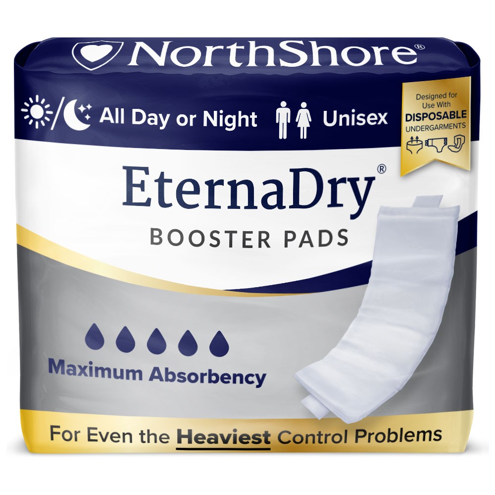 NorthShore EternaDry Booster Pads, Large, 6" x 16", Pack of 30