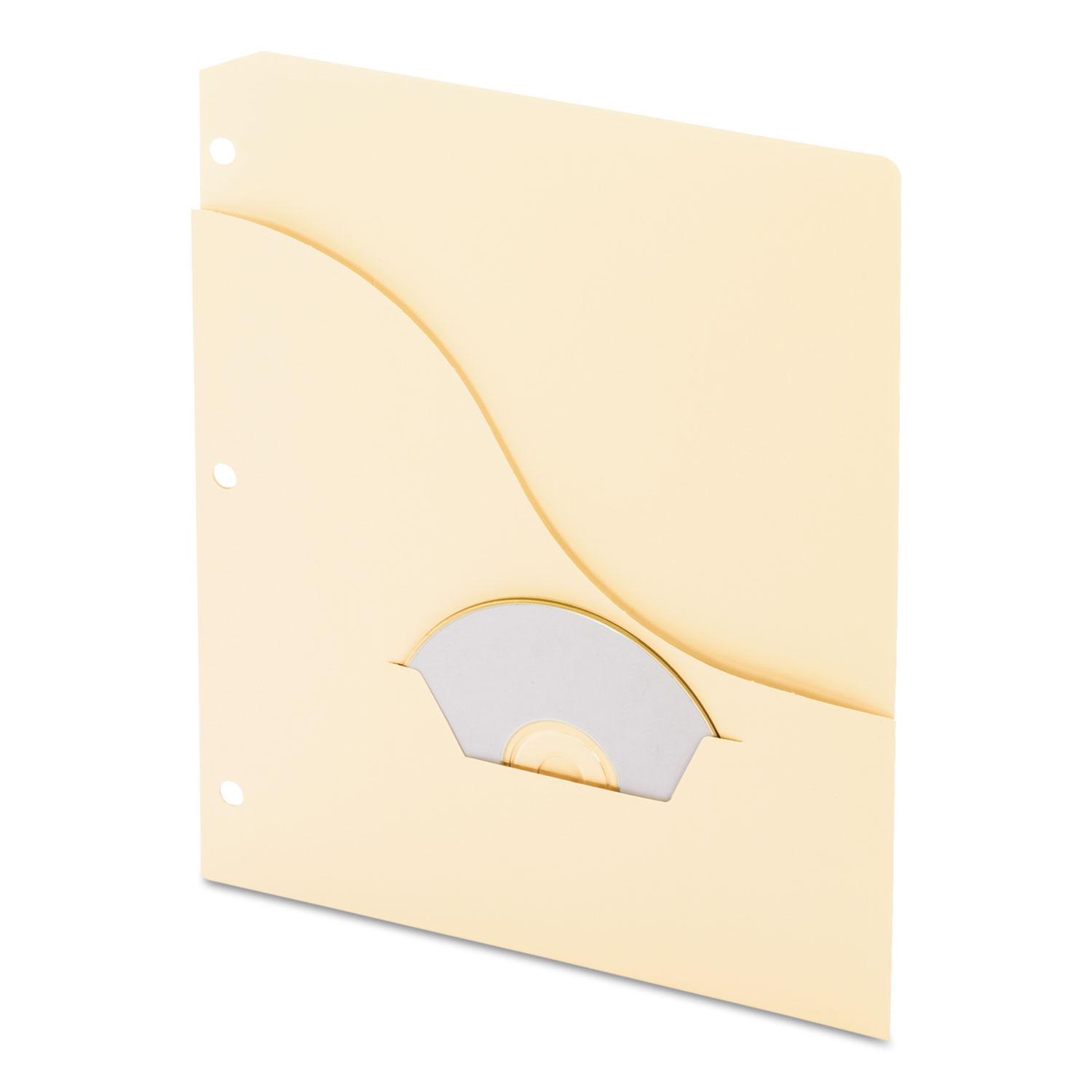 Pendaflex® Pocket Project Folders, 3 Holes, Letter, Manila, 15/Pack