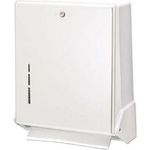 C-Fold or Multi-Fold Locking Towel Cabinet, White Metal