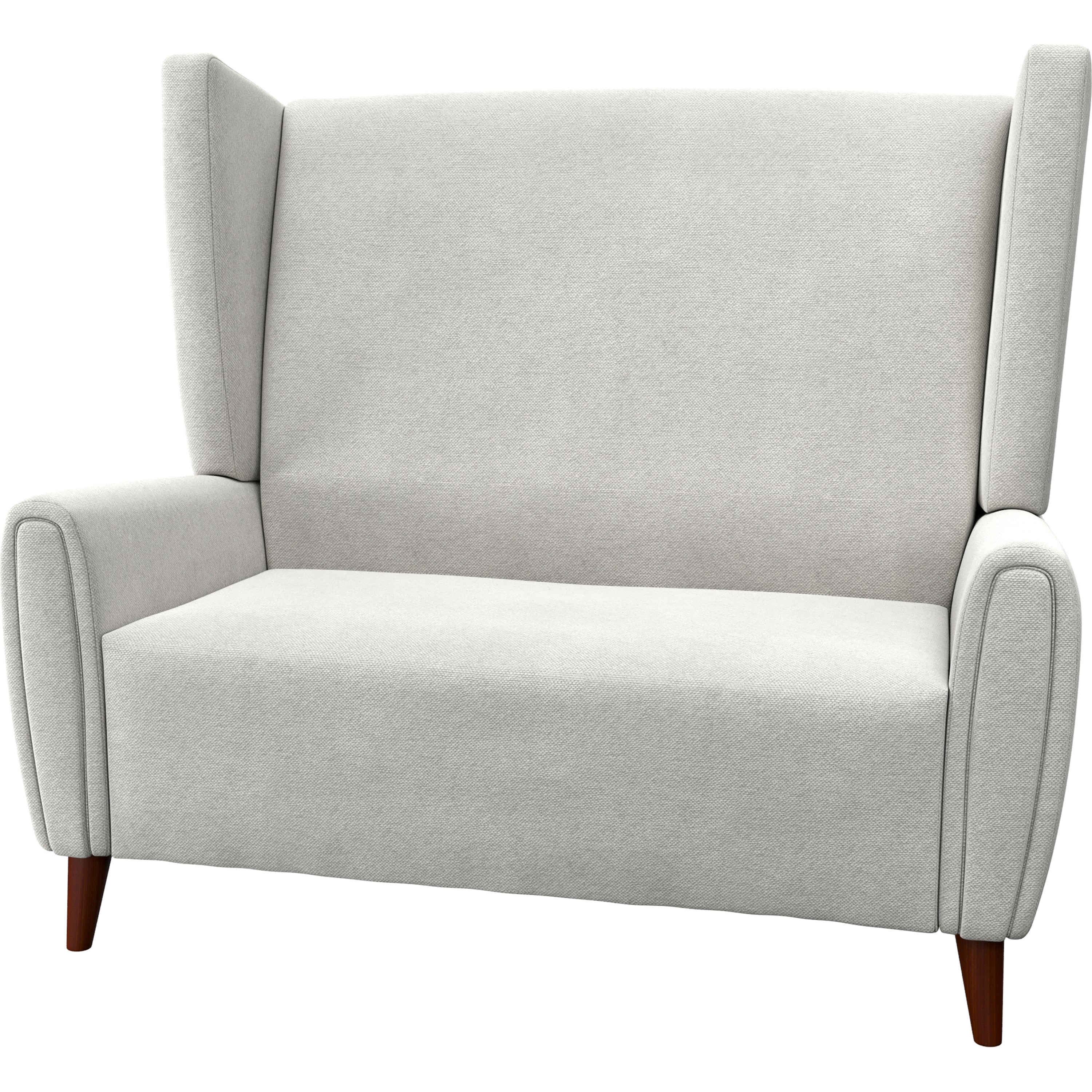 Maxwell Thomas® Maqueda Collection High-Back Loveseat, Outside Channel Back, Grade Z - Frame Finish: Versailles Anigre
