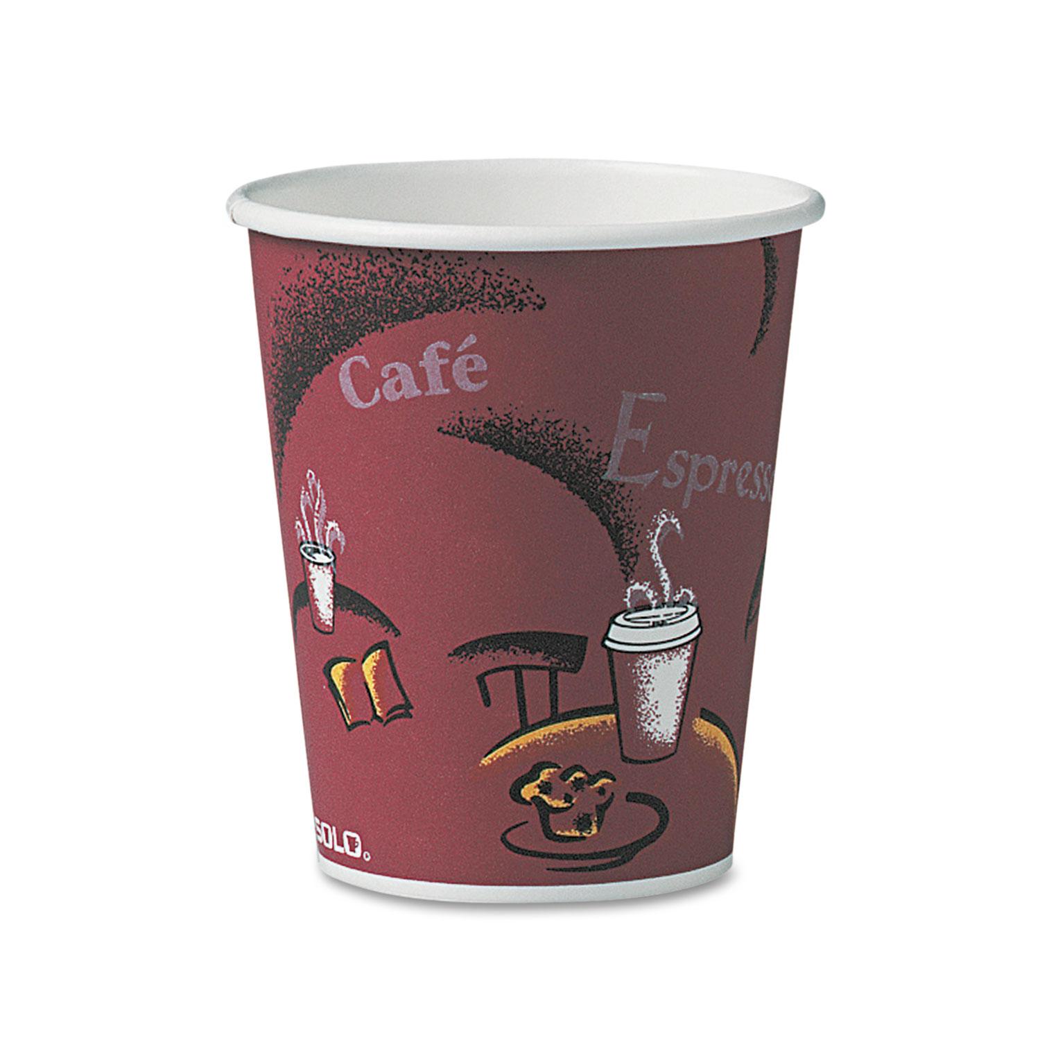 SOLO® Solo Bistro Design Hot Drink Cups, Paper, 10oz, 50/Pack
