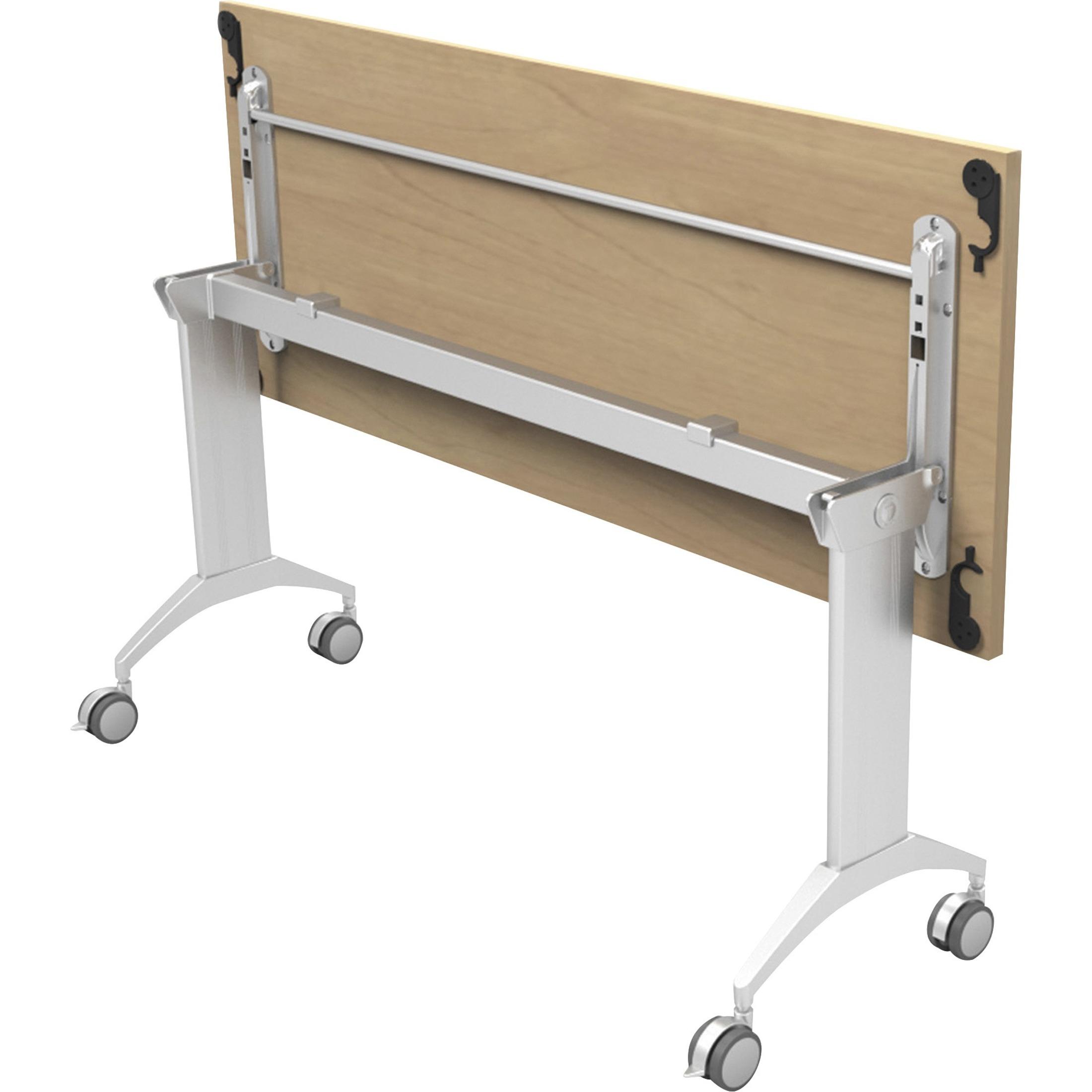 Height-Adjustable Flipper Table Top, Rectangular, 60w x 24d, Mahogany ...