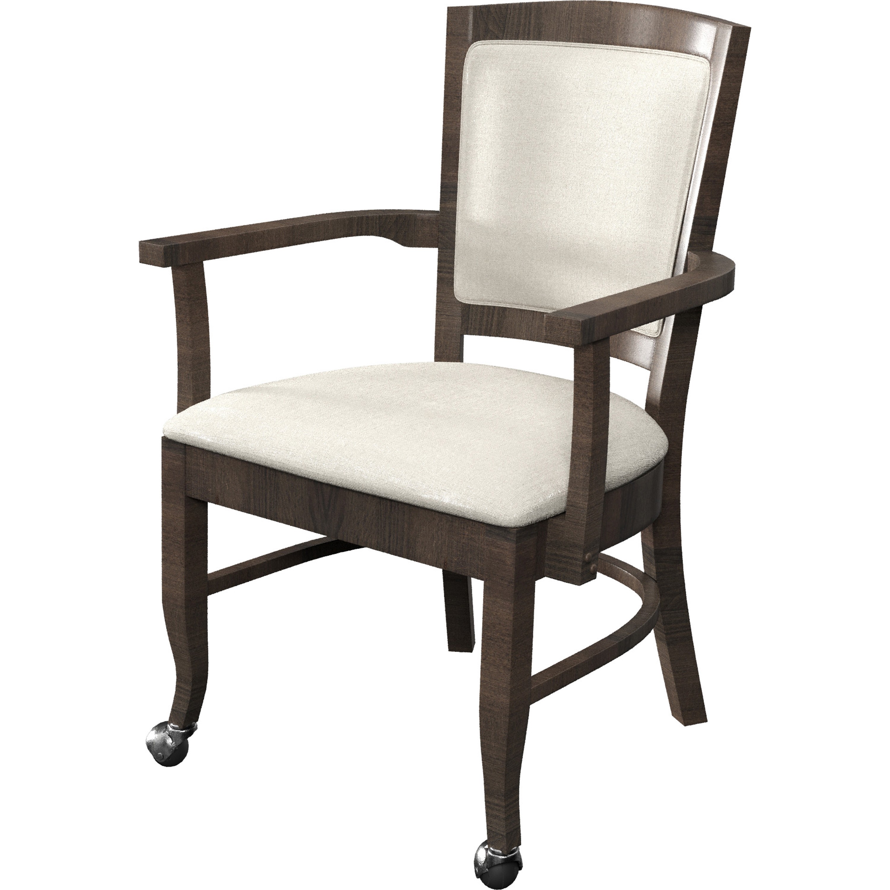 Maxwell Thomas® Williamsburg II Dining Armchair with Casters, Grade B - Frame Finish: Aspenwood