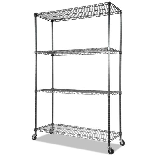 Complete Wire Shelving Unit W Caster, Metal Shelving 48 X 18 72