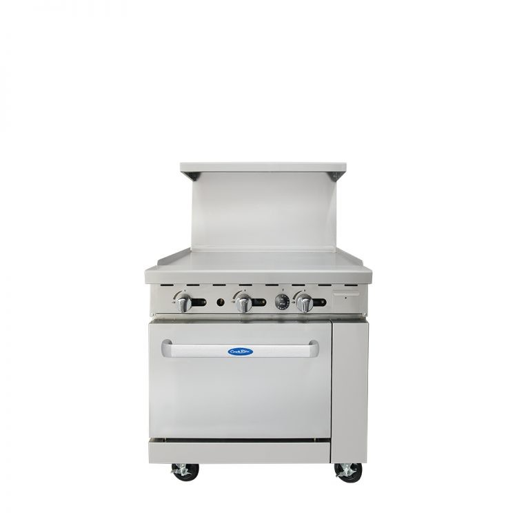 CookRite AGR-36G 36" Gas Range with 36" griddle top, (1) 26-1/2"W oven