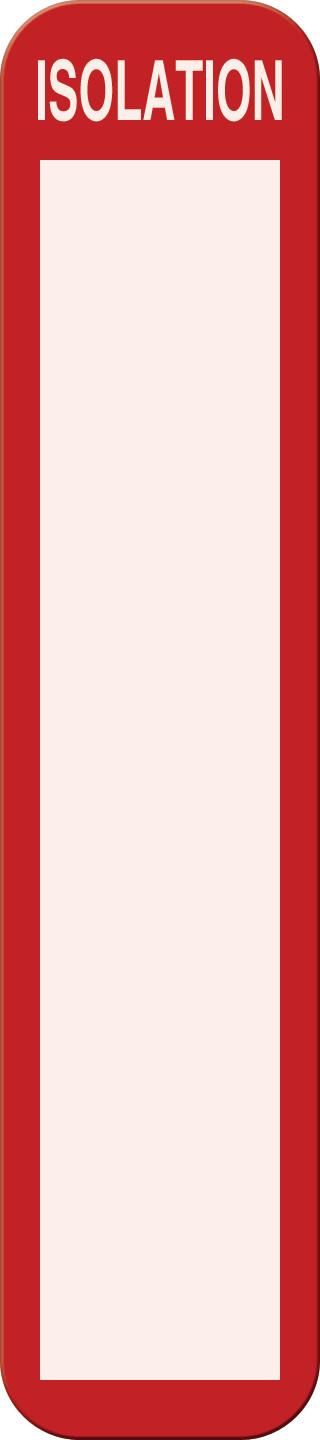 Magnetic Isolation, Contact Sign, Red with White Letters, 2